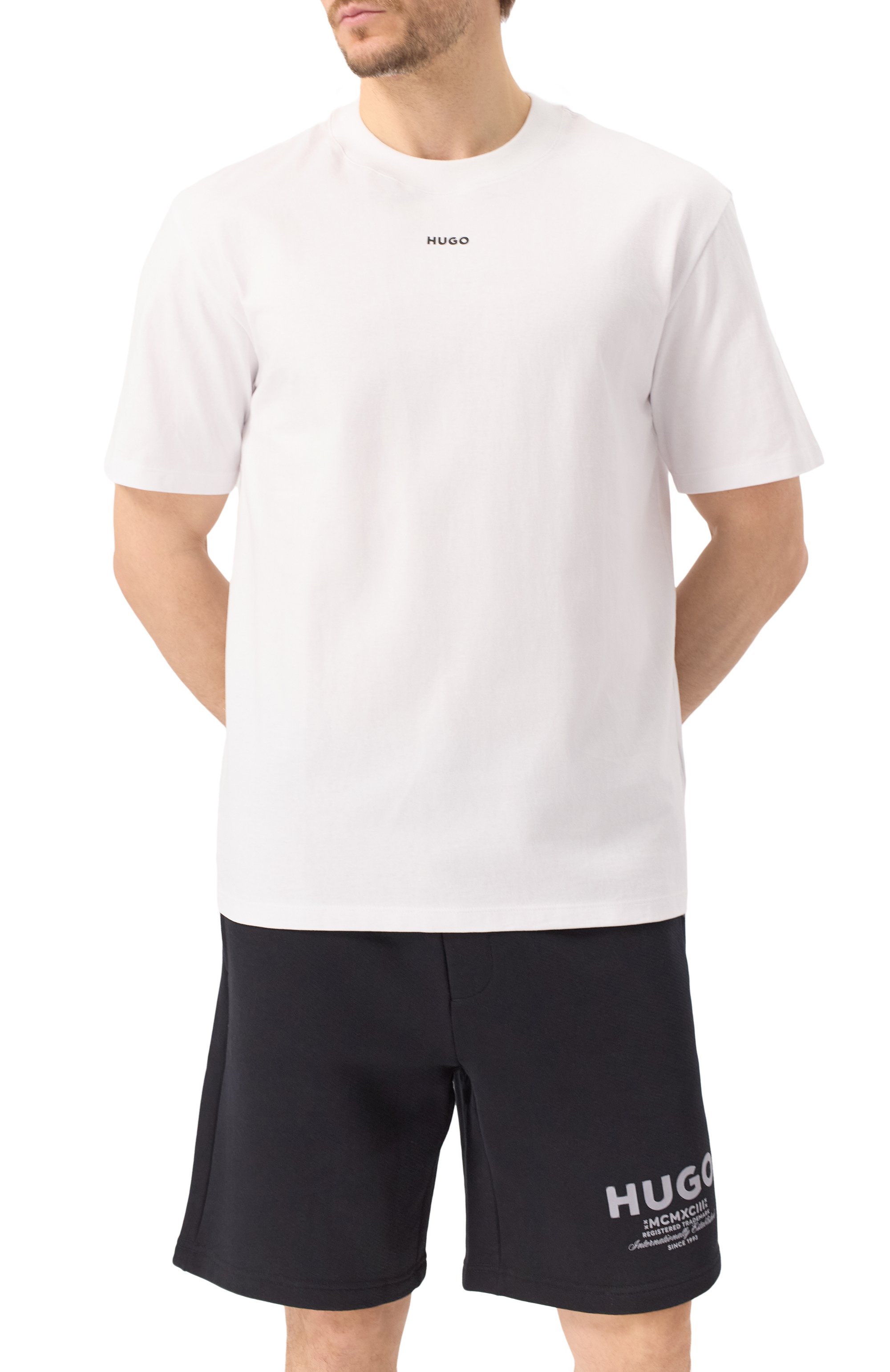 Хлопковая футболка HUGO, арт. 50488330, фото 3