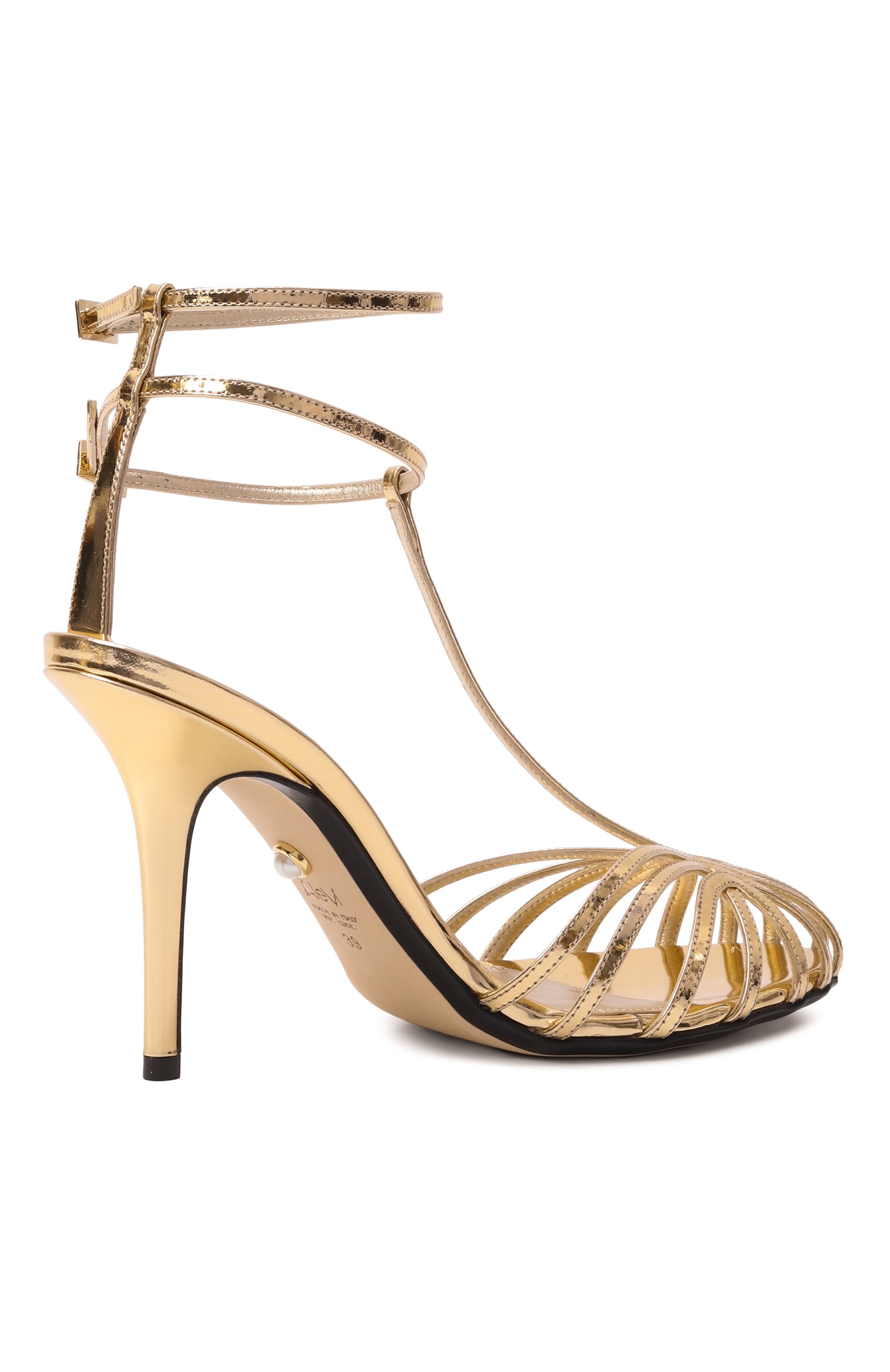 Кожаные босоножки ally 95 ALEVI MILANO, арт. L26SC009.R.0852G07/MIRR0R LEATHER, фото 5