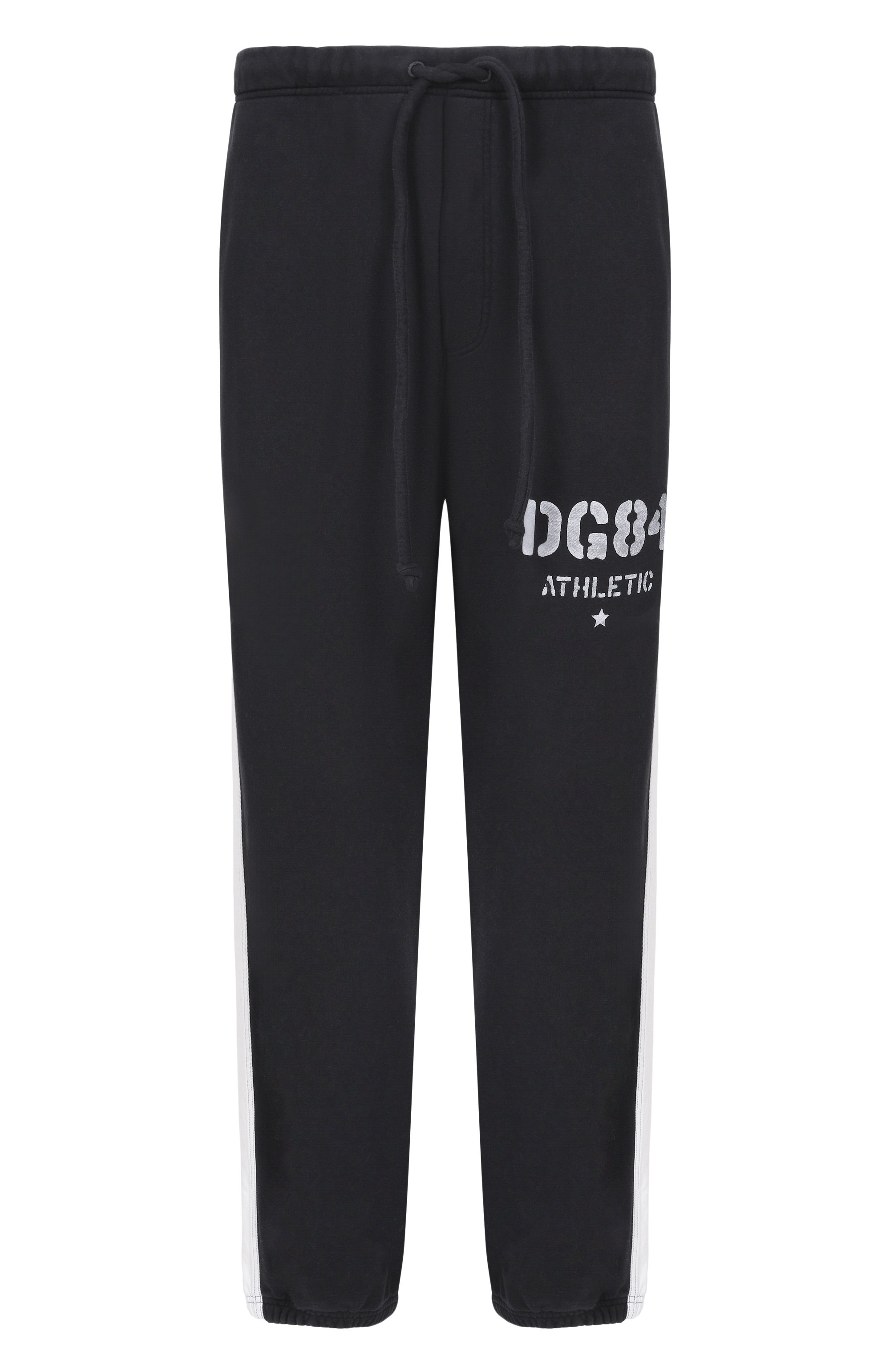 Хлопковые джоггеры DOLCE & GABBANA черного цвета по цене 111500 руб., арт. GP1K5T/G7PPD, фото 1 Хлопковые джоггеры DOLCE & GABBANA, арт. GP1K5T/G7PPD, фото 1