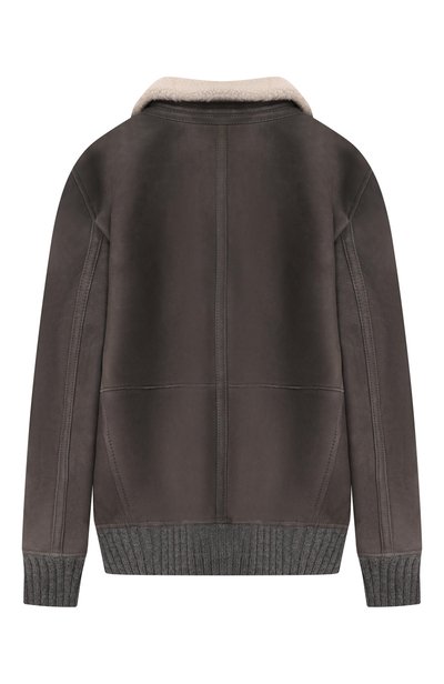 Дубленка из овчины BRUNELLO CUCINELLI темно-серого цвета по цене 484000 руб., арт. BPMCUY138B, фото 2 Дубленка из овчины BRUNELLO CUCINELLI, арт. BPMCUY138B, фото 2