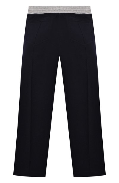 Брюки из кашемира и хлопка BRUNELLO CUCINELLI синего цвета по цене 124000 руб., арт. BE843E312C, фото 2 Брюки из кашемира и хлопка BRUNELLO CUCINELLI, арт. BE843E312C, фото 2
