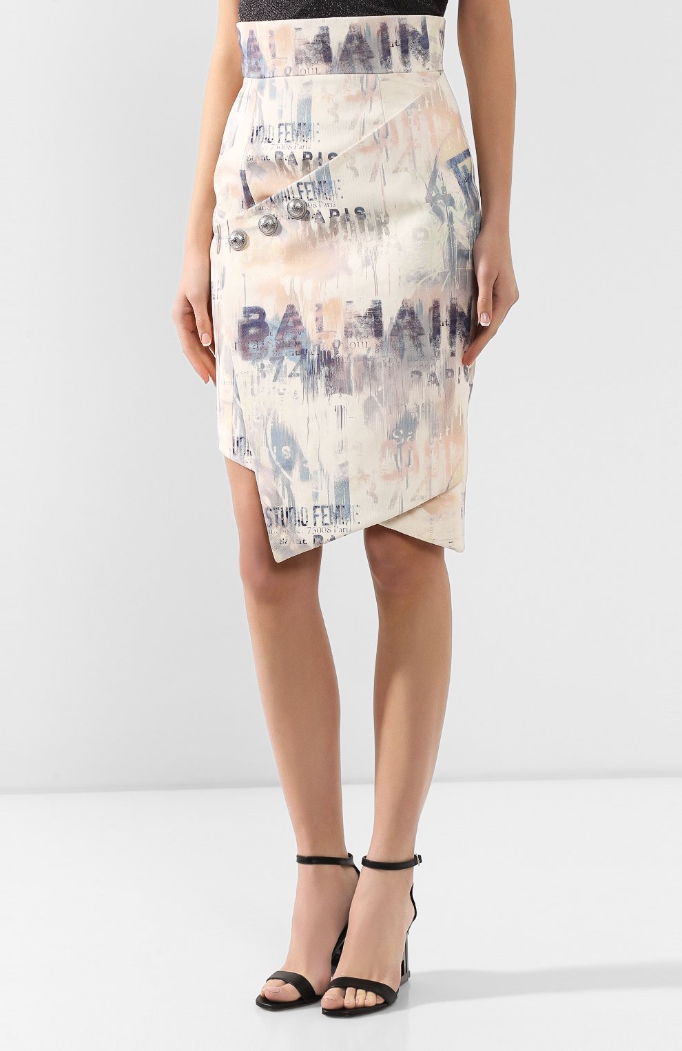 Замшевая юбка BALMAIN, арт. SF24771/I248, фото 3