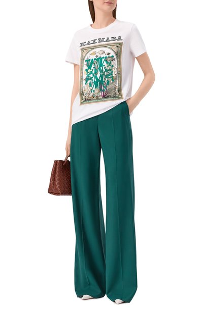 Хлопковая футболка MAX MARA, арт. MXMSPADIN0, фото 2