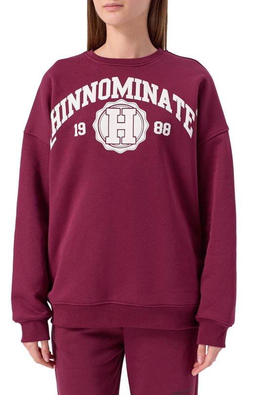 Хлопковый свитшот HINNOMINATE HMABW02070 Бордовый  HMABW02070 Фото 3
