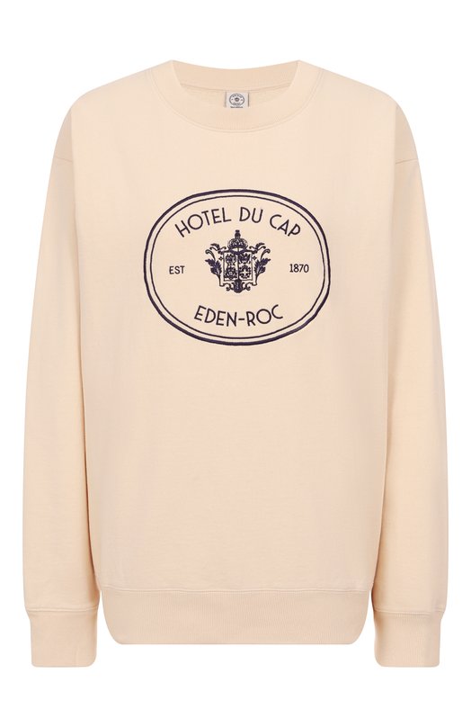 Хлопковый свитшот Sporty and Rich ST07160621CR01 Кремовый ST07160621CR01