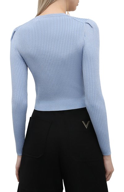 Пуловер SELF-PORTRAIT голубого цвета по цене 29450 руб., арт. PF21-078T, фото 4 Пуловер SELF-PORTRAIT, арт. PF21-078T, фото 4