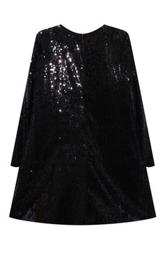 Детское платье ELIE SAAB JUNIOR черного цвета, арт. EFAB051 TS0931 RIC01 | Фото 2 (Рукава: Длинные; Материал внешний: Синтетический материал; Драгоценные камни: Проставлено; Материал сплава: Проставлено; Девочки Кросс-КТ: Платье-одежда; Случай: Вечерний; Ростовка одежда: 6 лет | 116 см, 8 лет | 128 см, 10 - 11 лет | 140 - 146см, 12 лет | 152 см, 13 - 15 лет | 158 см)