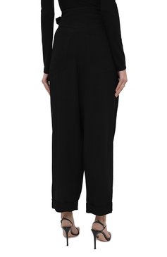 Женские брюки из вискозы BALMAIN черного цвета, арт. WF0PQ045/V089 | Фото 4 (Силуэт Ж (брюки и джинсы): Широкие; Стили: Гламурный; Длина (брюки, джинсы): Стандартные; Женское Кросс-КТ: Брюки-одежда; Региональные ограничения белый список (Axapta Mercury): Не проставлено; Материал сплава: Проставлено; Материал внешний: Вискоза; Драгоценные камни: Проставлено)