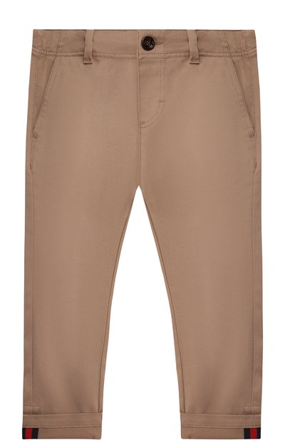 Брюки из хлопка с контрастной отделкой GUCCI, арт. 475408/XBB56, фото 1