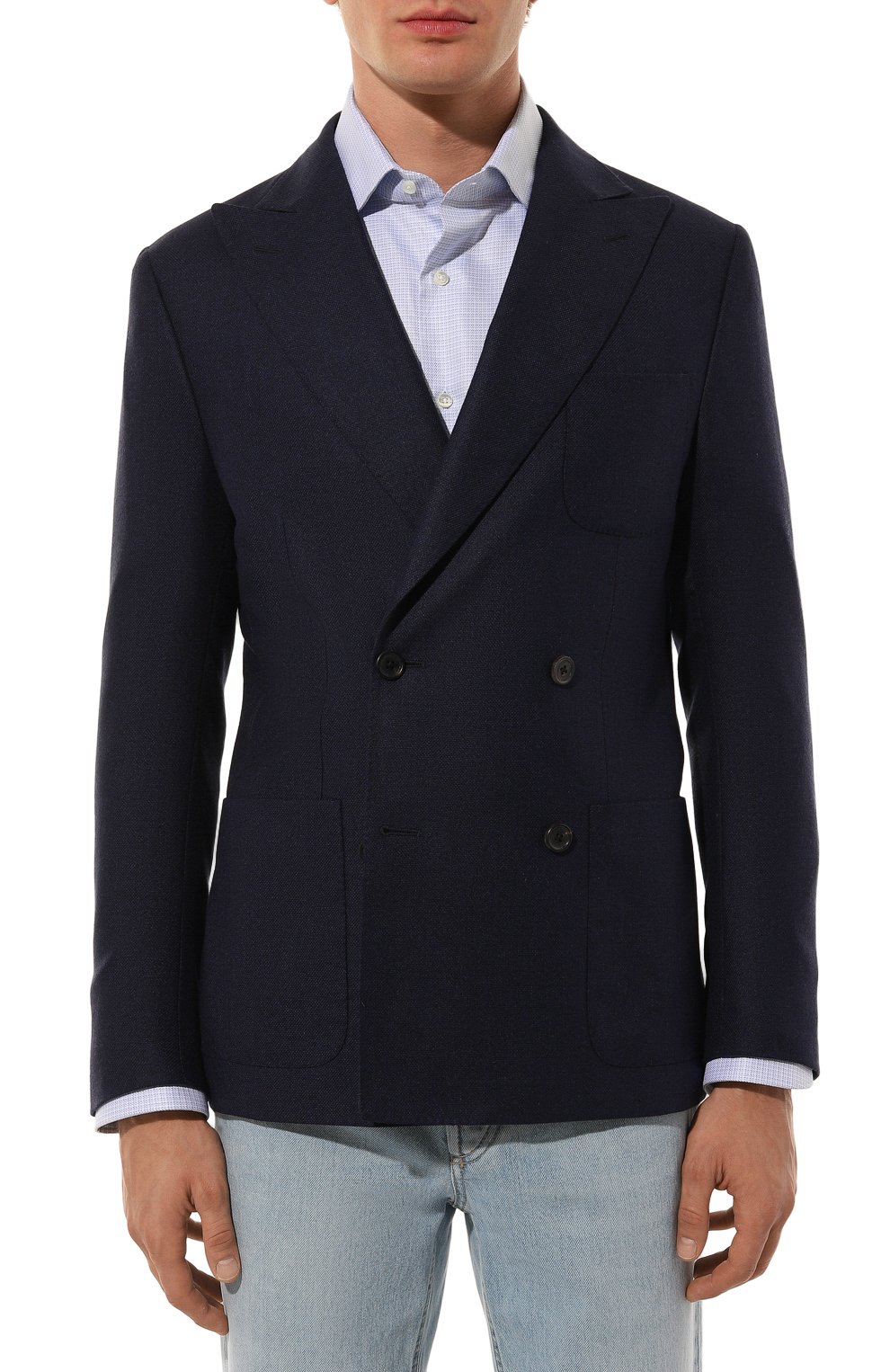 Пиджак из шелка и шерсти CORNELIANI, арт. 93X009-9318264, фото 4