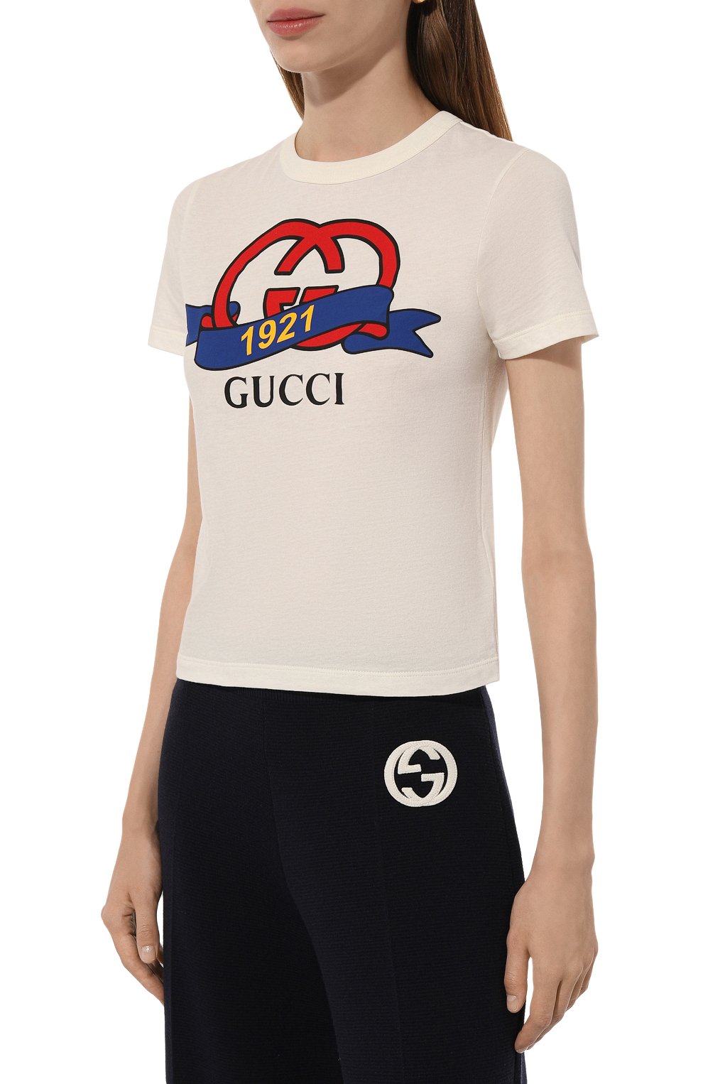 Хлопковая футболка GUCCI, арт. 748287/XJFND, фото 3