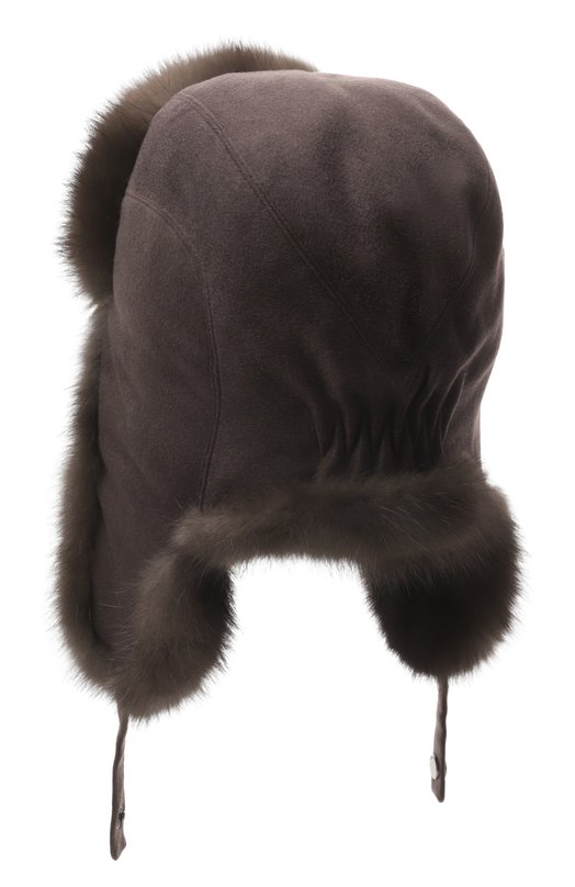 Утепленная шапка-ушанка Modern с отделкой из соболя Black Sable BS-MHMC-EB Коричневый  BS-MHMC-EB Фото 2