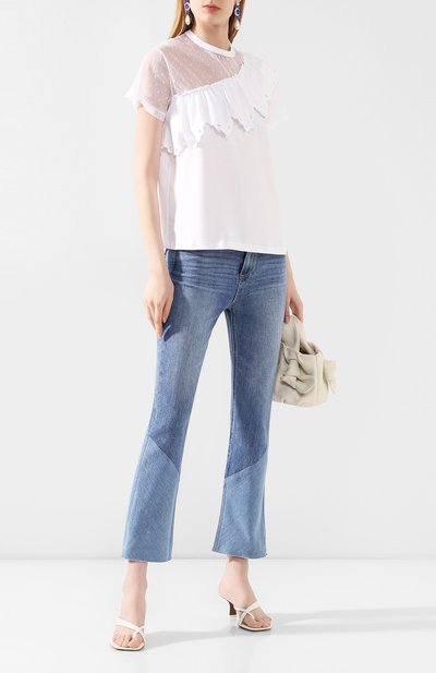 Хлопковая футболка REDVALENTINO белого цвета по цене 30850 руб., арт. TR0MG05T/550, фото 2 Хлопковая футболка REDVALENTINO, арт. TR0MG05T/550, фото 2