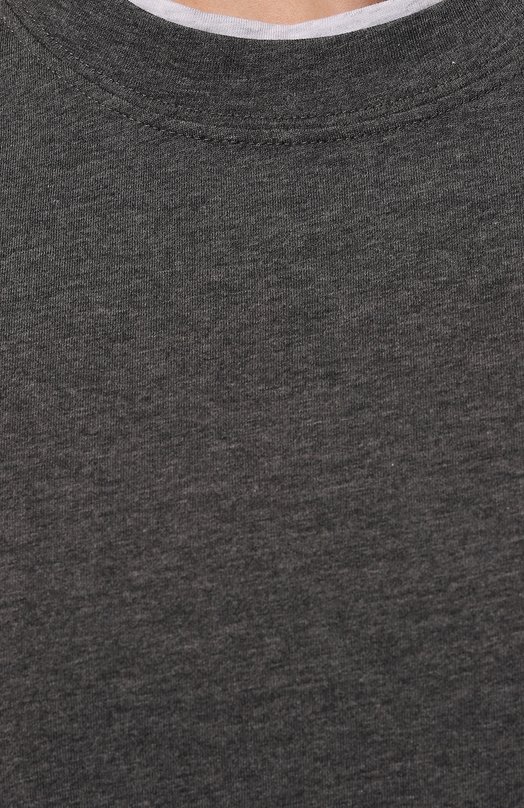 Хлопковая футболка Brunello Cucinelli M0T617427 Серый  M0T617427 Фото 5