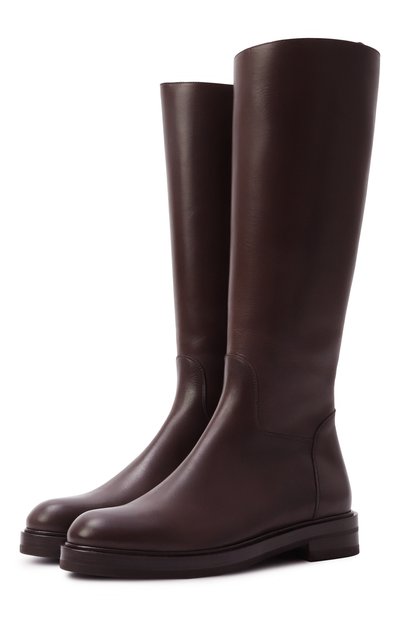 Женские кожаные сапоги KITON, арт. D56806N0102410