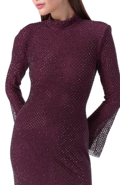 Платье с отделкой стразами SELF-PORTRAIT, арт. SC25031MBU, фото 4