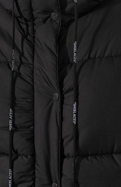 Утепленное пальто OFF-WHITE черного цвета по цене 148500 руб., арт. 0WEA175E19A390691010, фото 5 Утепленное пальто OFF-WHITE, арт. 0WEA175E19A390691010, фото 5