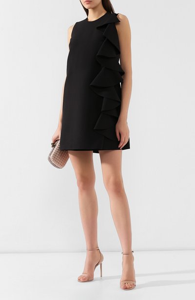 Платье из смеси шерсти и шелка VALENTINO черного цвета по цене 266500 руб., арт. SB3VAN951CF, фото 2 Платье из смеси шерсти и шелка VALENTINO, арт. SB3VAN951CF, фото 2