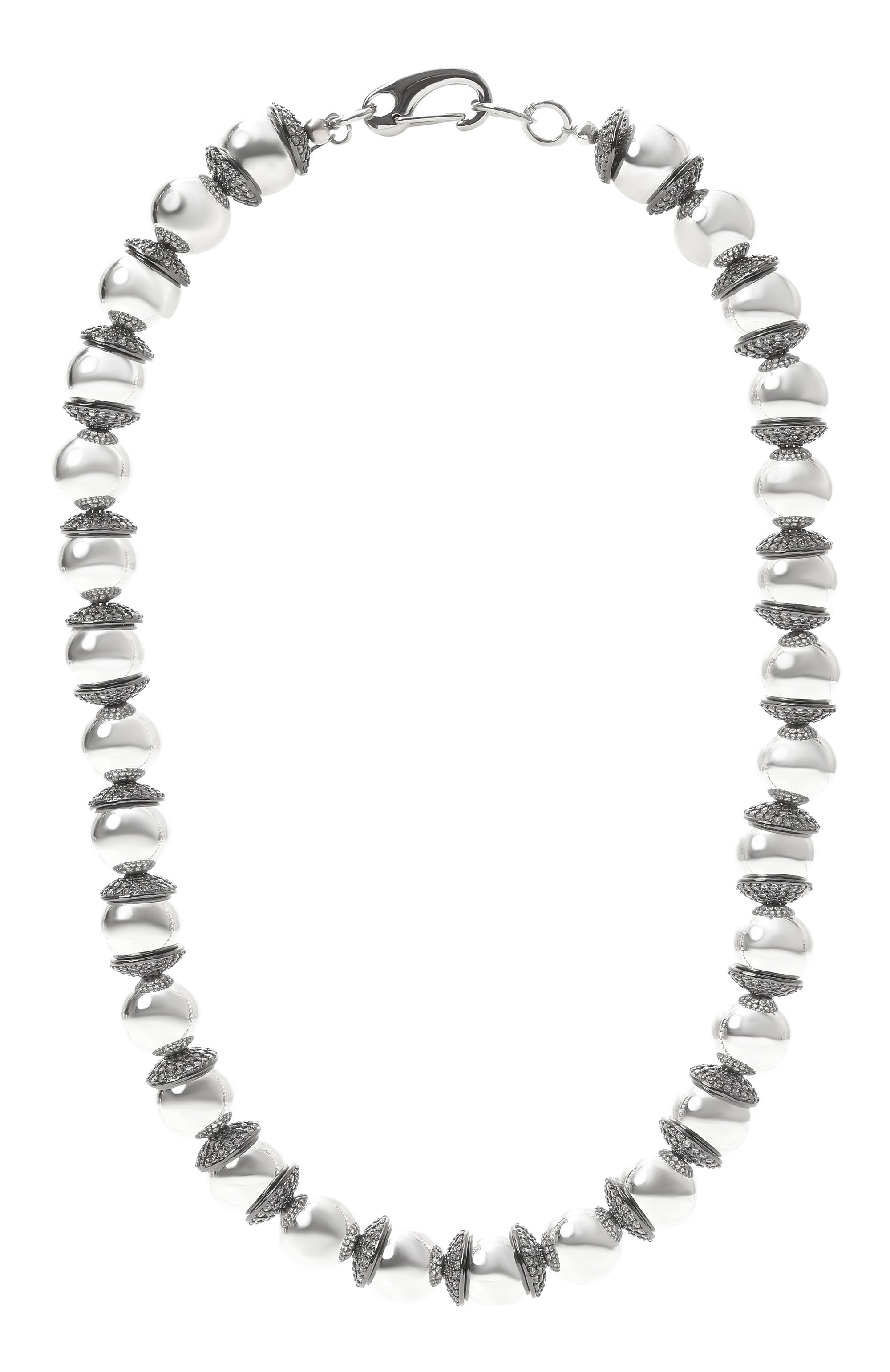 Колье VIEN серебряного цвета по цене 47900 руб., арт. 2425-223SILVER, фото 1 Колье VIEN, арт. 2425-223SILVER, фото 1