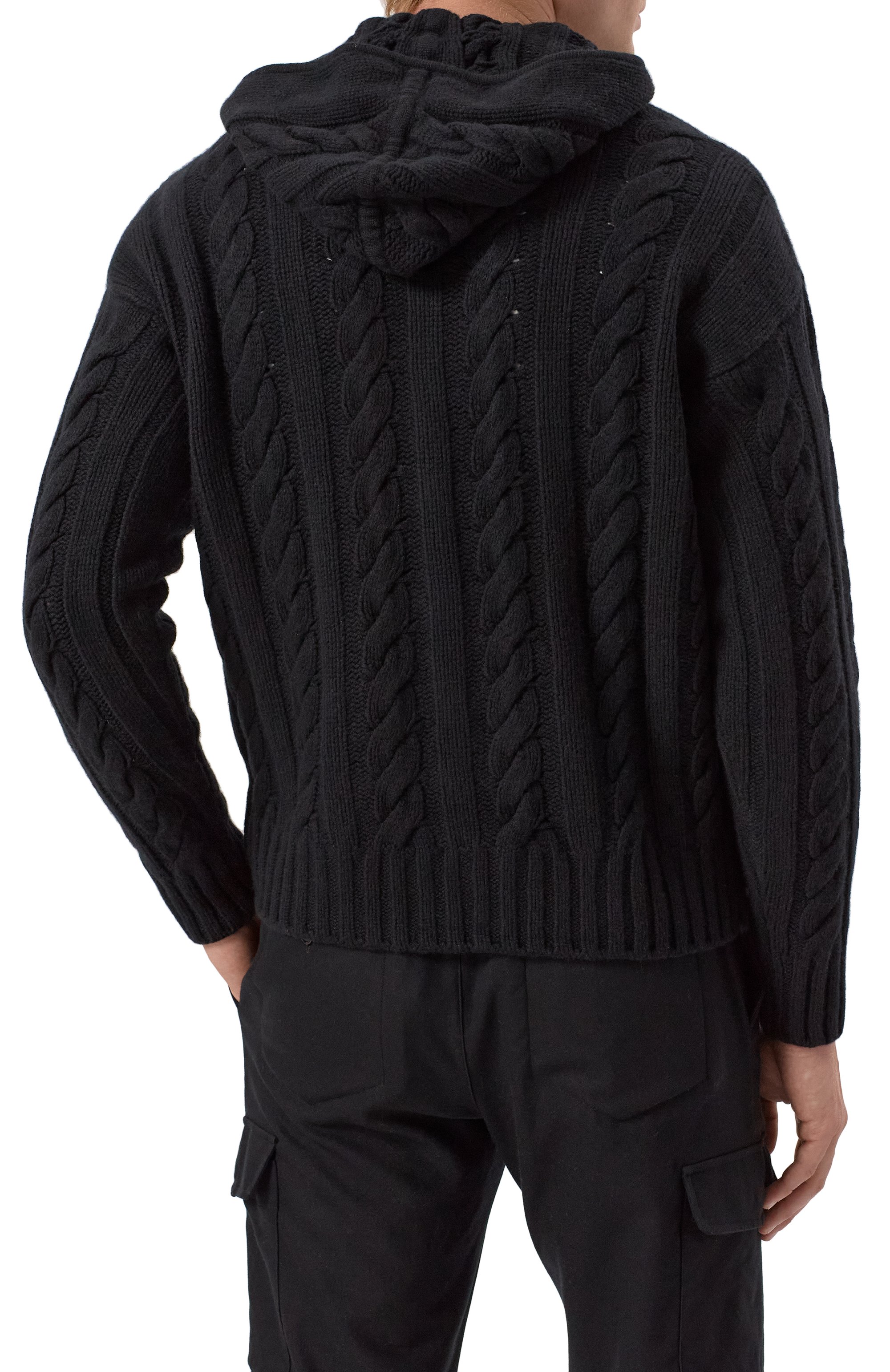 Кардиган из шерсти и кашемира MVST черного цвета по цене 291500 руб., арт. MUM15, фото 4 Кардиган из шерсти и кашемира MVST, арт. MUM15, фото 4