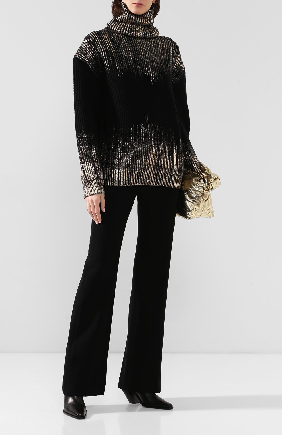 Брюки из смеси шерсти и хлопка ANN DEMEULEMEESTER, арт. 1902-1434-167-099, фото 2