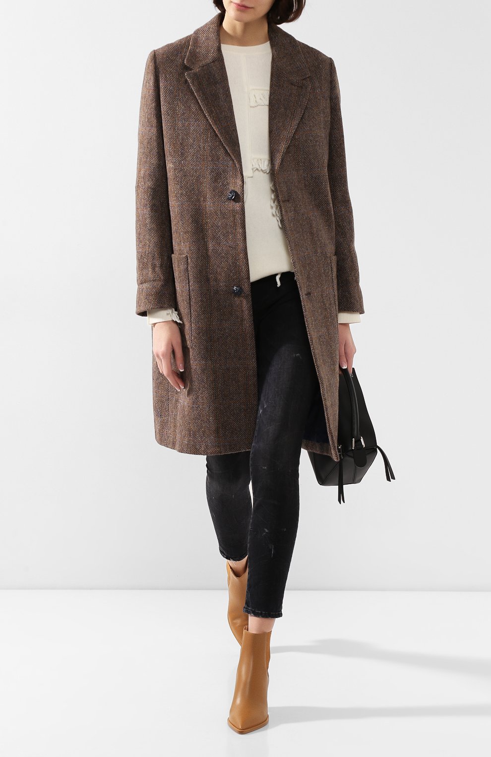 Шерстяное пальто ZADIG AND VOLTAIRE коричневого цвета по цене 53600 руб., арт. WHCL0606F, фото 2 Шерстяное пальто ZADIG AND VOLTAIRE, арт. WHCL0606F, фото 2