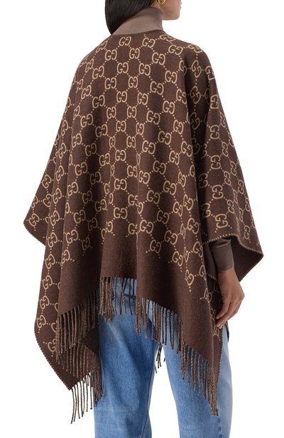 Шерстяное пончо GUCCI, арт. 817831/3G200, фото 3