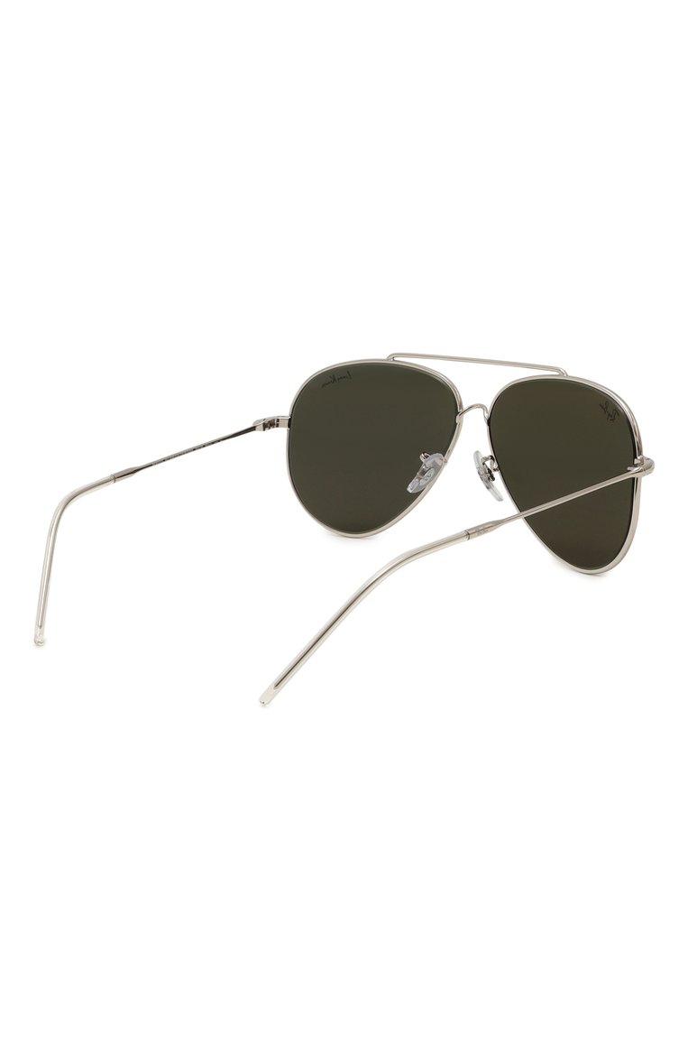 Женские солнцезащитные очки RAY-BAN голубого цвета, арт. R0101S-003/30 | Фото 5 (Региональные ограничения белый список (Axapta Mercury): Не проставлено; Нос: Не проставлено; Кросс-КТ: С/з-унисекс; Материал: Металл; Тип очков: С/з; Очки форма: Авиаторы; Оптика Гендер: оптика-унисекс)