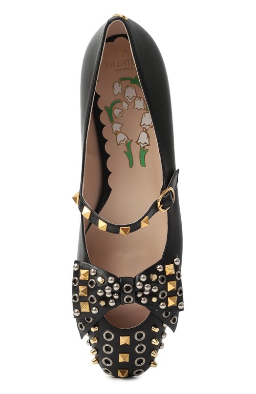 Кожаные балетки Bowow Valentino 7W2S0MX7/ETL Чёрный  7W2S0MX7/ETL Фото 6