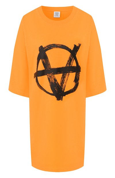 Женская футболка VETEMENTS, арт. SS20TR297 1621/W/0RANGE/BLACK