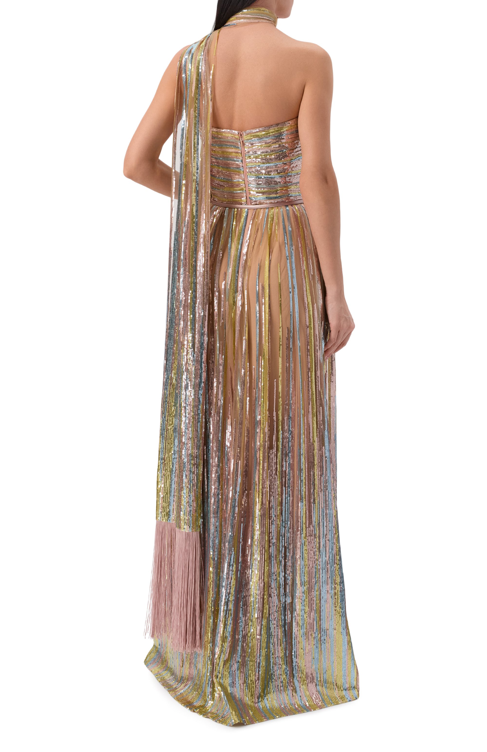 Платье с отделкой пайетками ELIE SAAB, арт. D1017NR26/YA060, фото 3