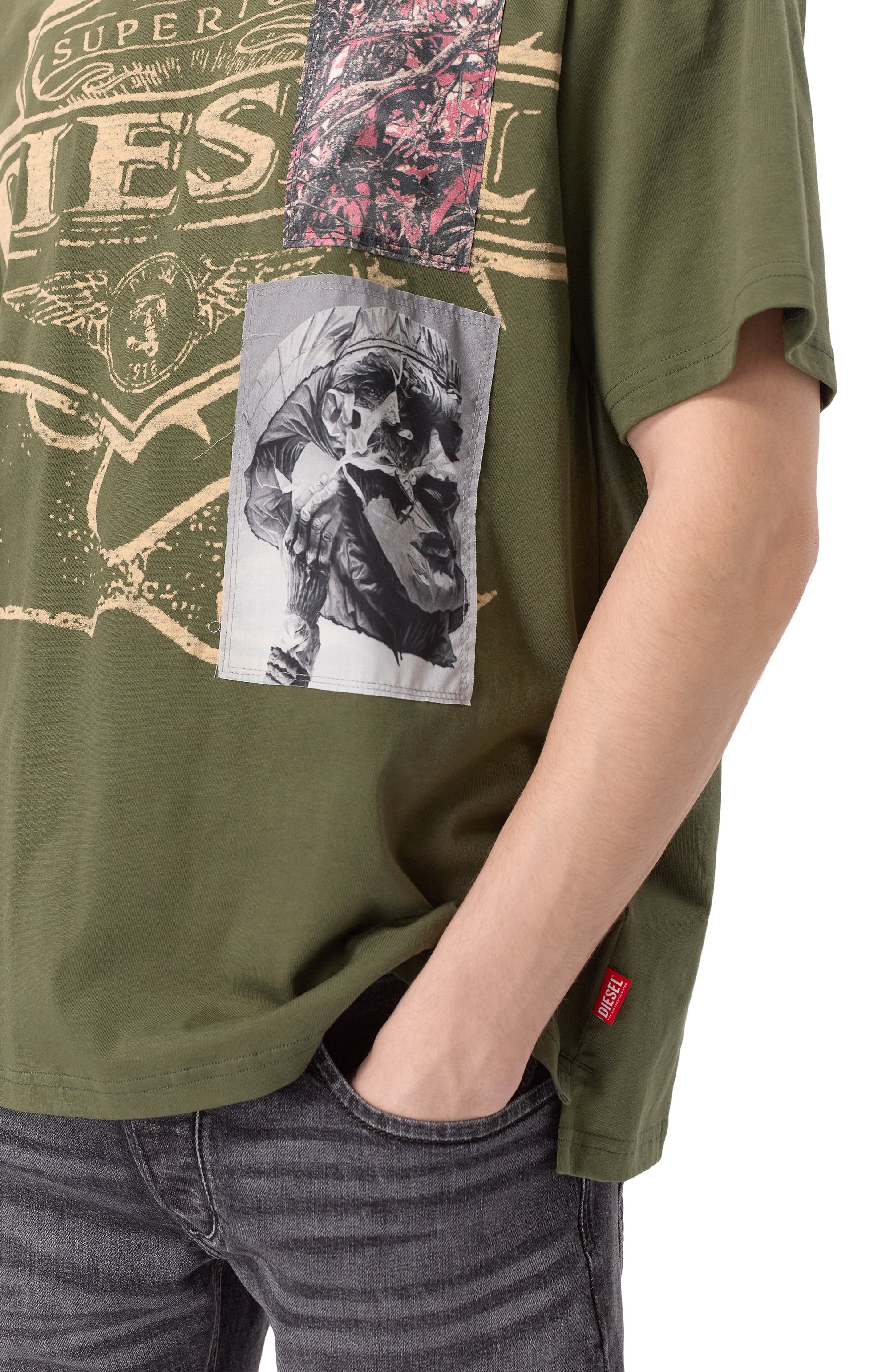 Хлопковая футболка DIESEL, арт. A16162/0PLAT, фото 5