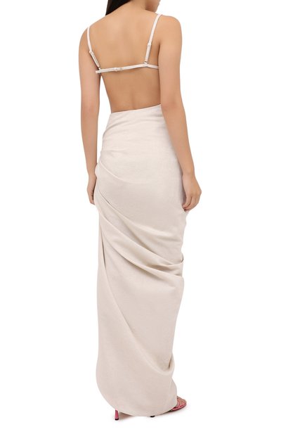 Платье из хлопка и льна JACQUEMUS, арт. 203DR20/128160, фото 4