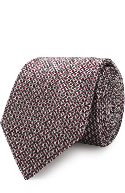 Мужской шелковый галстук с узором BRIONI, арт. 061D00/07491