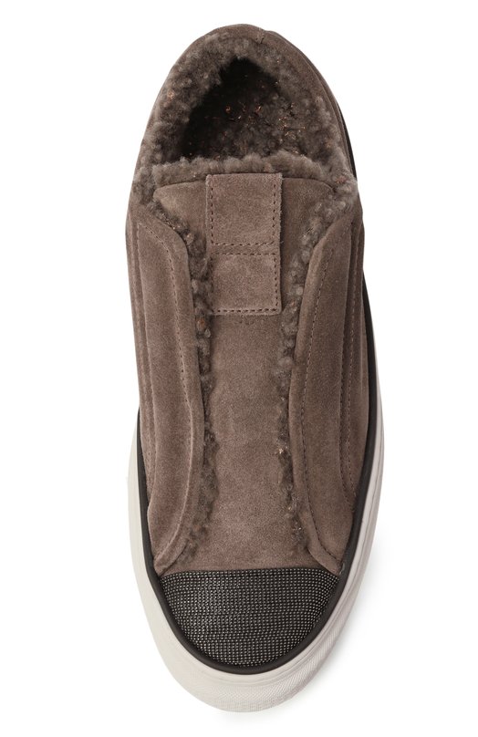 Замшевые кеды Brunello Cucinelli MZSFG3096 Серый  MZSFG3096 Фото 6