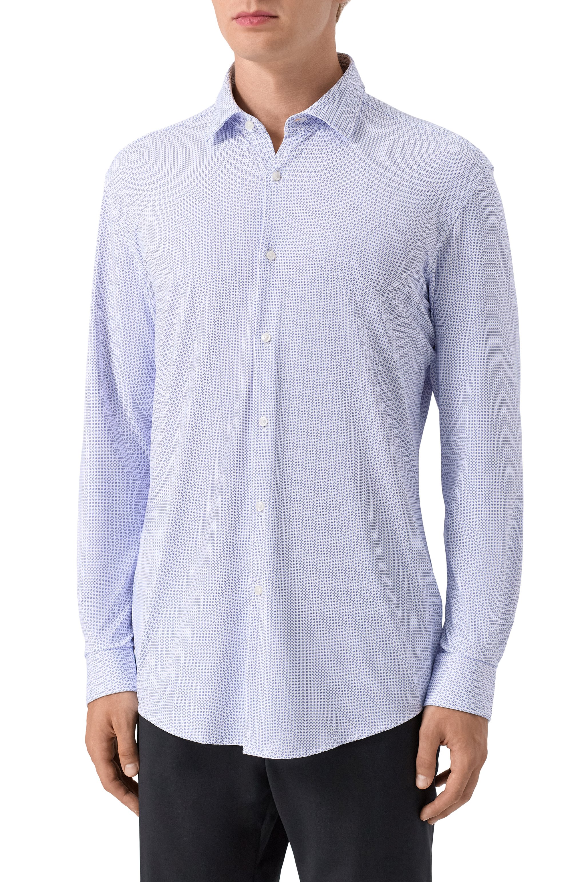 Рубашка HUGO голубого цвета по цене 13600 руб., арт. 50544942, фото 3 Рубашка HUGO, арт. 50544942, фото 3