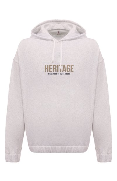 Мужской хлопковое худи BRUNELLO CUCINELLI, арт. MW8369028G