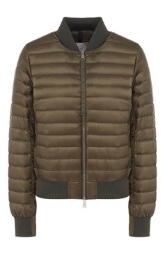 Женская пуховая куртка MONCLER хаки цвета, арт. E1-093-45370-94-C0003 | Фото 1 (Материал утеплителя: Пух и перо; Женское Кросс-КТ: Пуховик-куртка; Статус проверки: Проверена категория; Рукава: Длинные; Материал внешний: Синтетический материал; Материал подклада: Синтетический материал; Длина (верхняя одежда): Короткие; Кросс-КТ: Куртка, Утепленные; Материал сплава: Проставлено; Драгоценные камни: Проставлено)