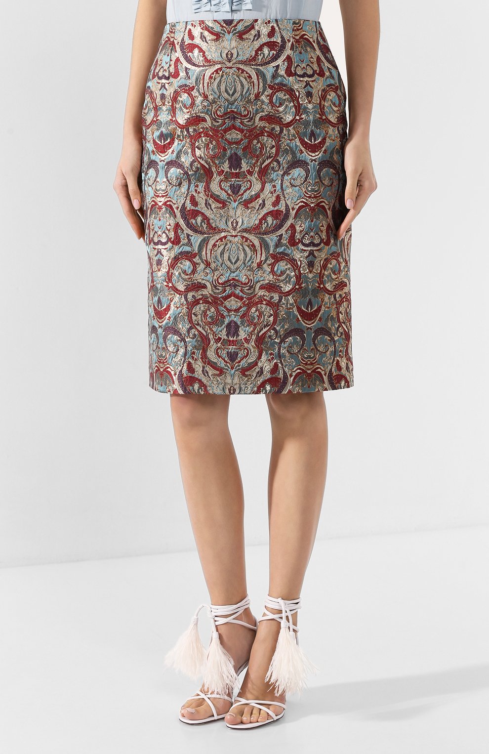 Юбка DRIES VAN NOTEN синего цвета по цене 47500 руб., арт. 201-10802-9367, фото 3 Юбка DRIES VAN NOTEN, арт. 201-10802-9367, фото 3