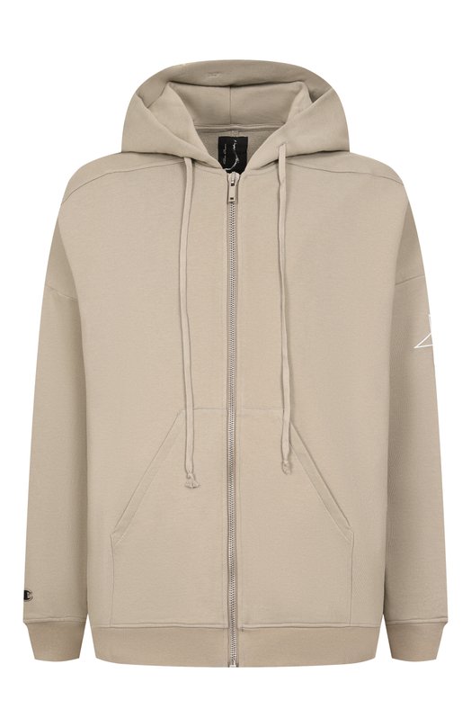 Хлопковая толстовка Rick Owens x Champion Rick Owens CM01E1663/CHFE Бежевый CM01E1663/CHFE