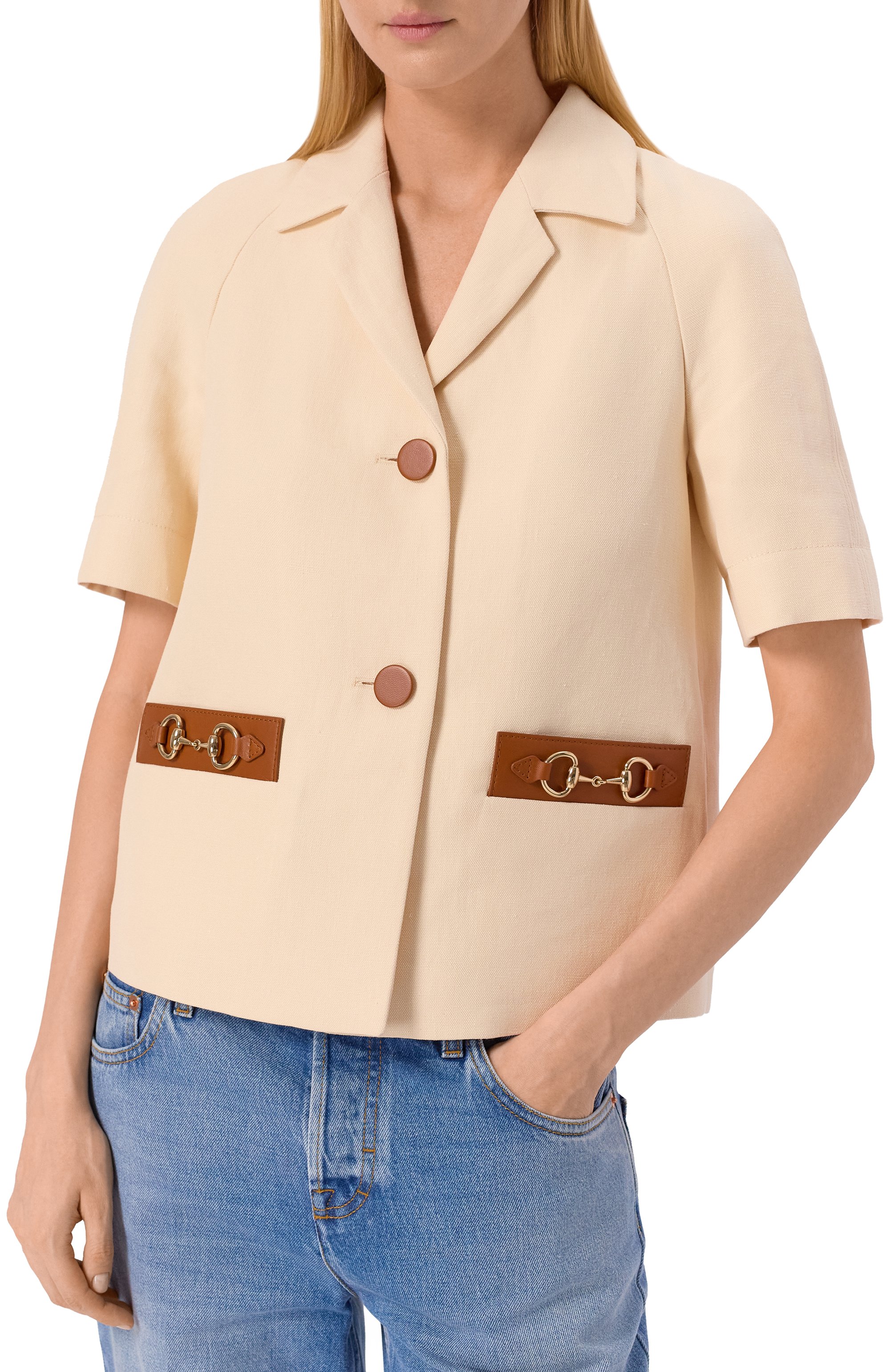 Льняной жакет GUCCI, арт. 823783/Z8B1V, фото 3