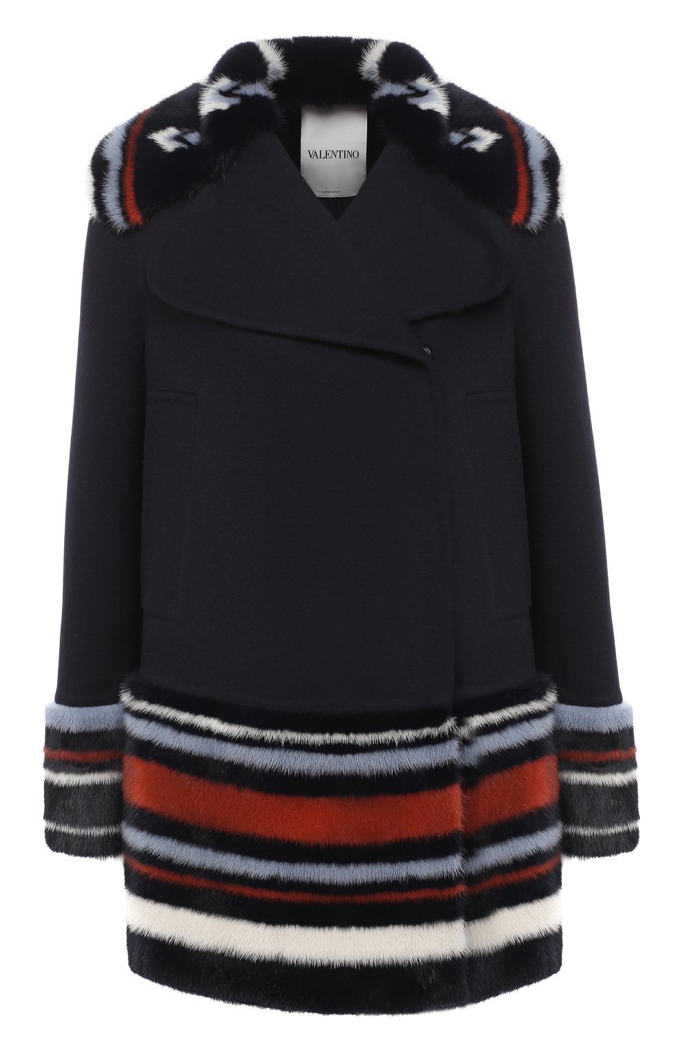 Пальто с меховой отделкой VALENTINO, арт. UF3FAB80DCF, фото 1