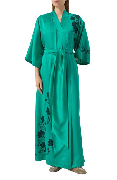 Шелковый халат CARINE GILSON, арт. SA0168SS, фото 3