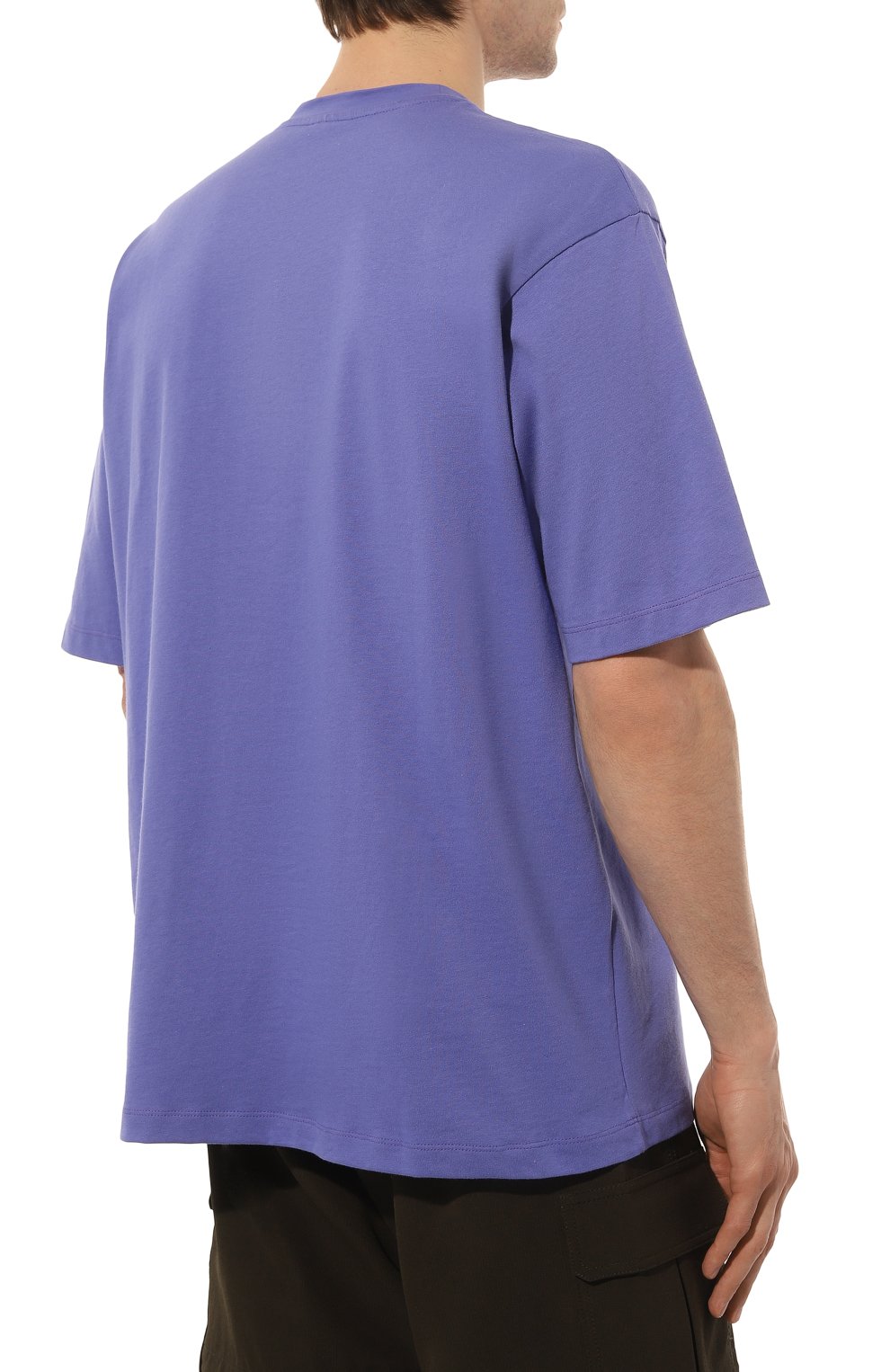 Хлопковая футболка COMME DES FUCKDOWN сиреневого цвета по цене 9410 руб., арт. CDFU2284, фото 4 Хлопковая футболка COMME DES FUCKDOWN, арт. CDFU2284, фото 4