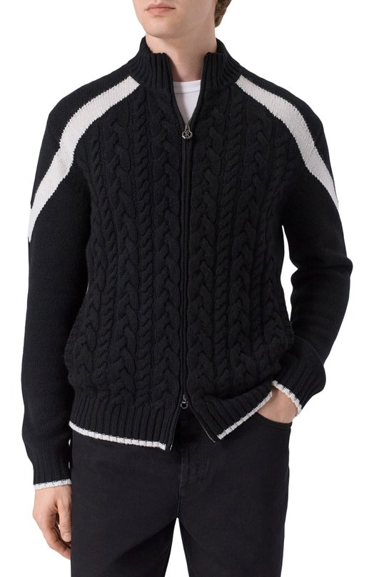 Кашемировый кардиган Stefano Ricci K404006R31/F25465 Чёрный  K404006R31/F25465 Фото 3