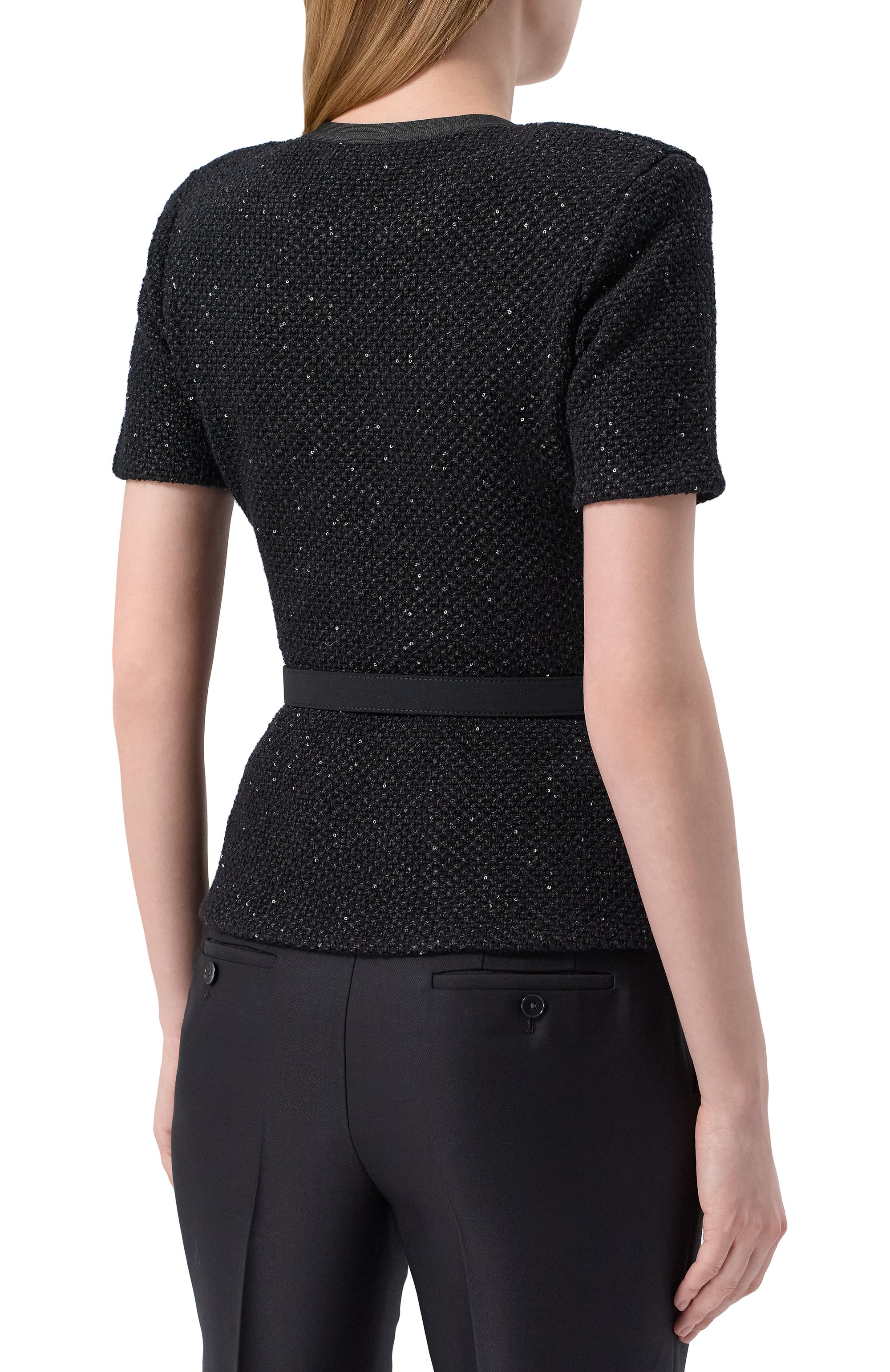 Топ SELF-PORTRAIT черного цвета по цене 55650 руб., арт. RS26210TB, фото 4 Топ SELF-PORTRAIT, арт. RS26210TB, фото 4