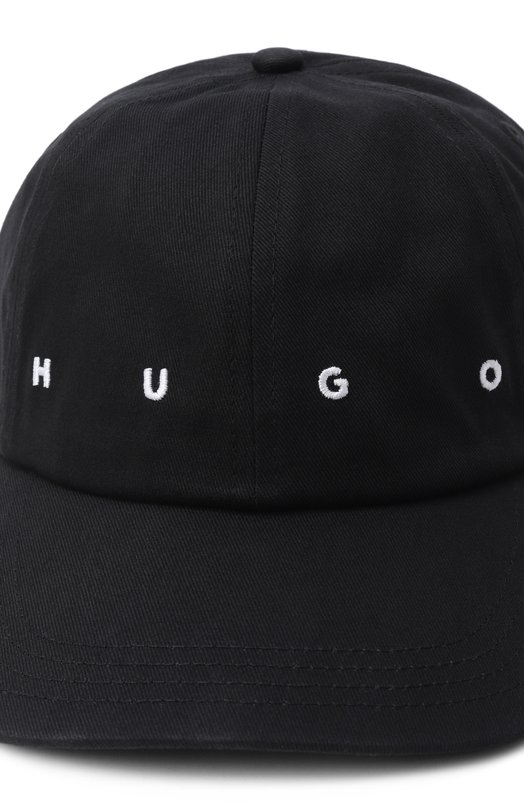 Хлопковая бейсболка HUGO 50555757 Чёрный  50555757 Фото 3