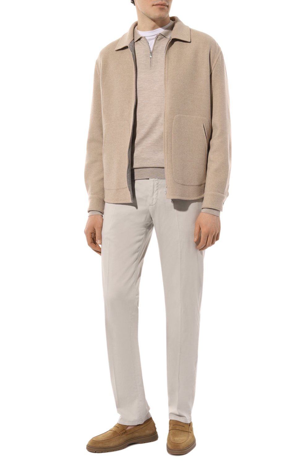 Брюки из хлопка и шелка MARCO PESCAROLO серого цвета по цене 49950 руб., арт. SLIM80/4900, фото 2 Брюки из хлопка и шелка MARCO PESCAROLO, арт. SLIM80/4900, фото 2