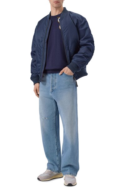 Шерстяной джемпер MOSCHINO темно-синего цвета по цене 69150 руб., арт. V0917/0200, фото 2 Шерстяной джемпер MOSCHINO, арт. V0917/0200, фото 2