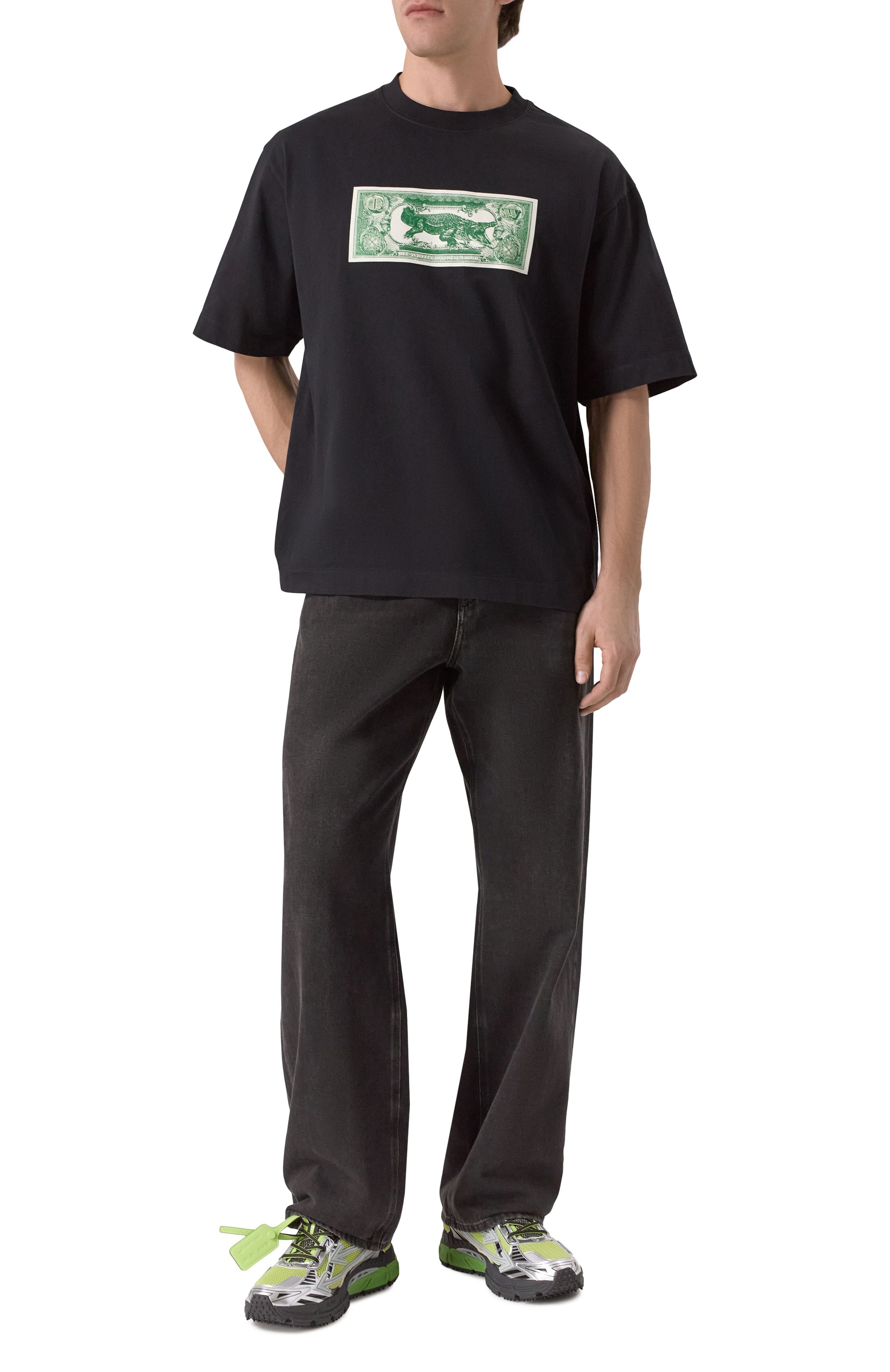 Комбинированные кроссовки ow be right back OFF-WHITE, арт. 0MIA295S25FAB001, фото 2